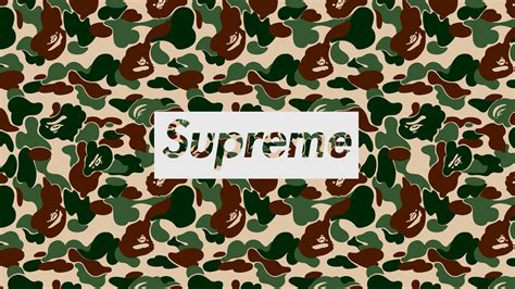 bape x supreme wallpaper.